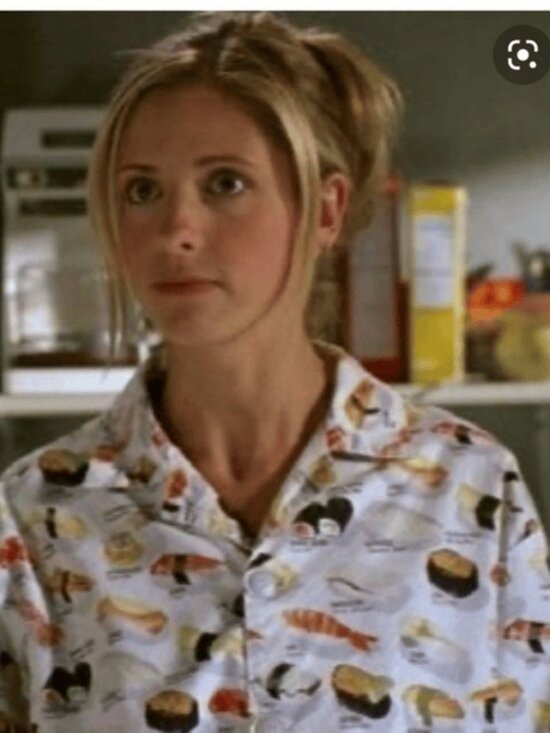 Cat's Pajamas Yummy Sushi Pajama Set 100% Cotton Flannel Plus Size 1X - Picture 2 of 8